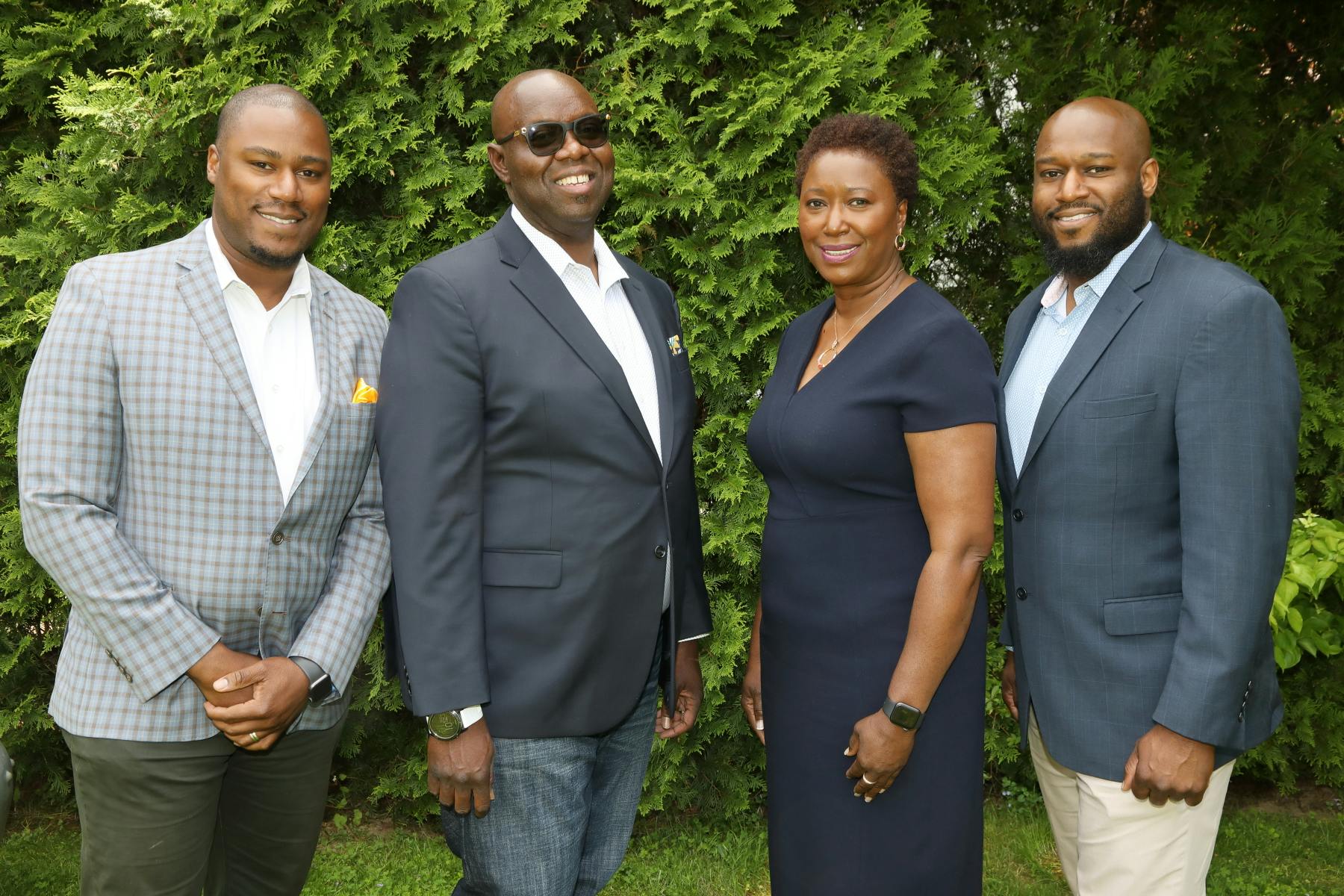 Lorna Hawthorne, founder of LLHOMD Beauty Care and her family